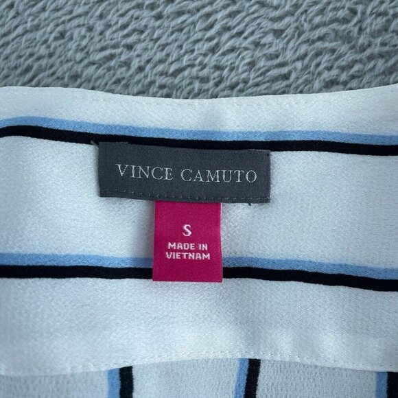 Vince Camuto Womens Striped V-Neck Blouse S 1712 - Picture 3 of 8
